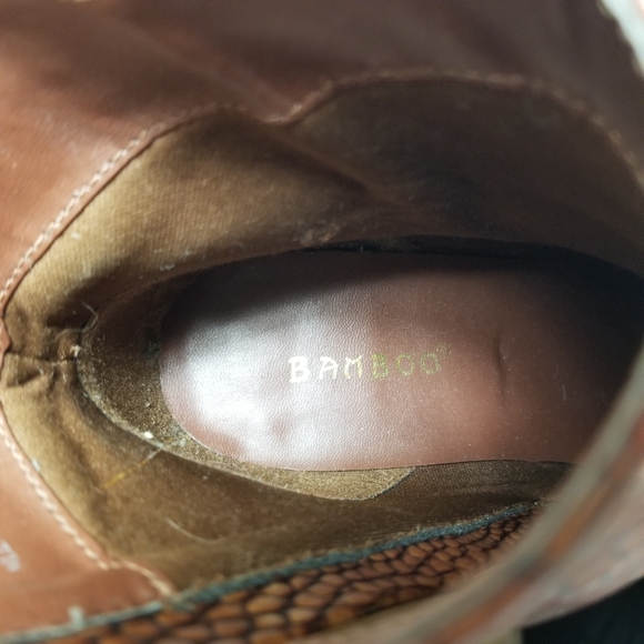 Faux Alligator Skin Pointed Toe Ankle Boots - Picture 8 of 8